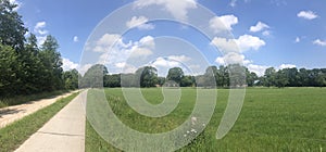 Bicycle path through the forest around Archem