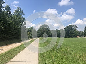 Bicycle path through the forest around Archem