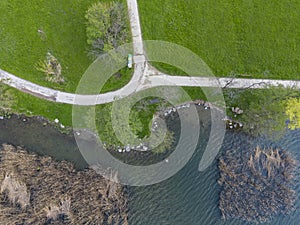 Bicycle path near lake Annone