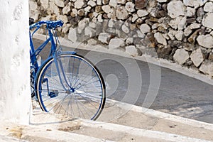 A bicycle in Patmos island, Dodecanese, Greece