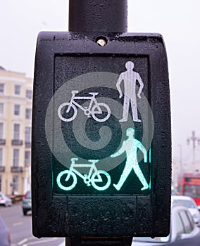 Bicycle, pedestrian crossing lights