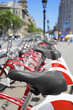 Bicycle rental in Barcelona, Spain