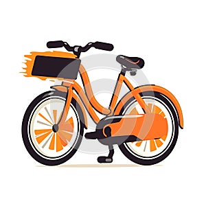 Bicycle rental. Bicycle sales and service. Bicycle parking zone. cartoon vector illustration. label, sticker, t-shirt printing