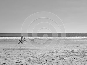 Bicycle Ride on Deserted Beach
