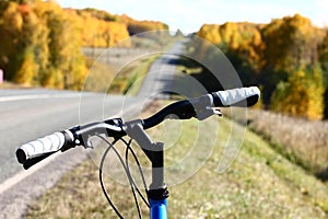 Bicycle on the road photo