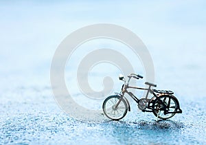 Bicycle in road concept objects