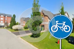 Bicycle road sign