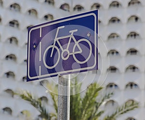 Bicycle road sign