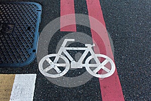 Bicycle road sign