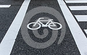 Bicycle road sign