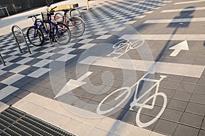 Bicycle road sign.