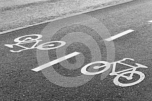 Bicycle Road Sign Double Lane