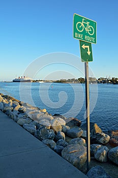 Bicycle route sign
