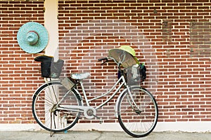 Old bicycle parking in the park