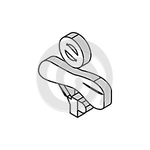 bicycle seat adjustment isometric icon vector illustration