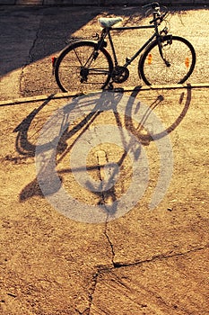 Bicycle with shadow