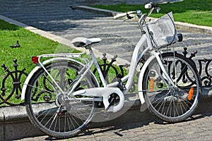 Bicycle with shopping basket