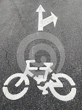 A bicycle sign