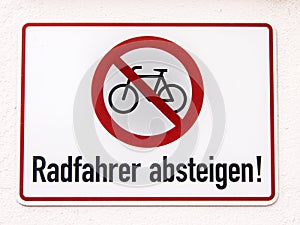 Bicycle sign