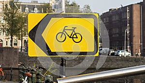 Bicycle sign in Amsterdam