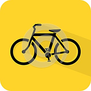 Bicycle sign. Bike icon. Cycle parking. Two wheeler lane. Vector illustration.