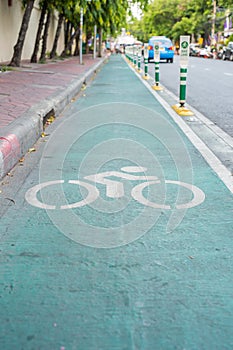 Bicycle sign, Lane for bicycle