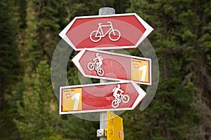 Bicycle sign post