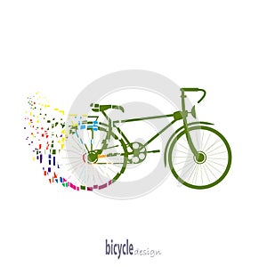 Bicycle silhouette color