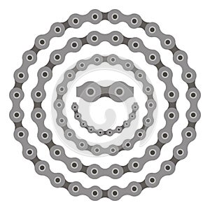 Bicycle smile sun chain part vector illustration on white background