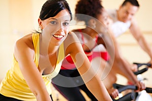 Bicycle Spinning in gym