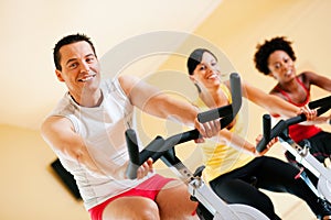 Bicycle Spinning in gym