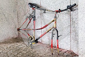 Bicycle with stolen wheels