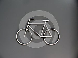 Bicycle storage room sign