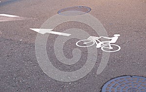 Bicycle street sign identified for bicycle lane.