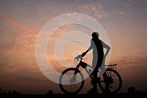Bicycle in sunset