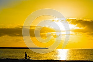 Bicycle at sunset