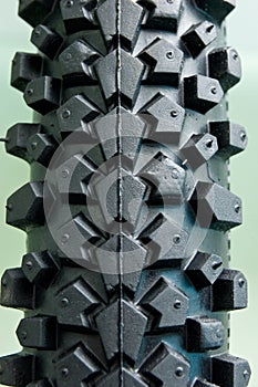 Bicycle tire close-up