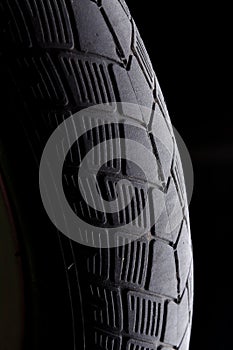 Bicycle tire close-up