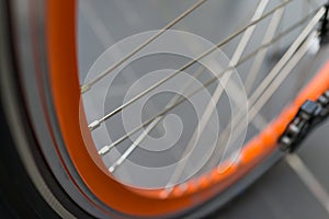 Bicycle tire and spoke wheel photo