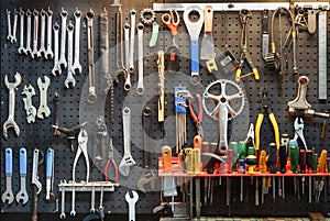 Bicycle tools background