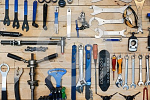 Bicycle tools background