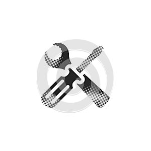 Halftone Icon - Bicycle tools