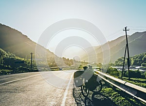 bicycle touring in Kazbegi