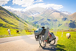 Bicycle touring in Kazbegi