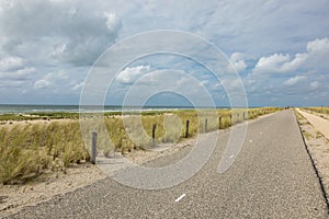 Bicycle trail in Holland. Nobody