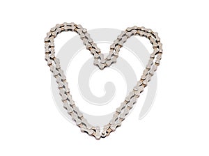 Bicycle transmission chain hearth shape photo