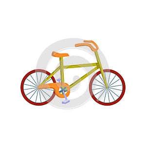 Bicycle transport, flat icon design vector illustration