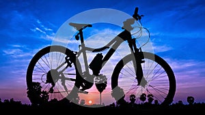 Bicycle on twilight time