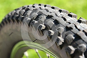 Bicycle tyre close-up