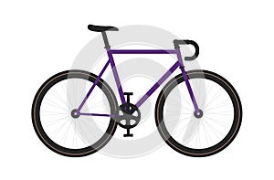 Bicycle vector drawing. track bike. fixed gear